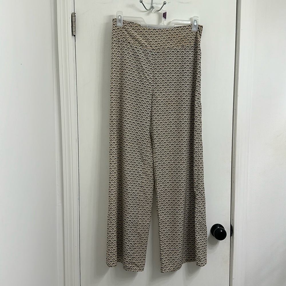 Bar lll High Waist Wide Leg Printed Trousers L